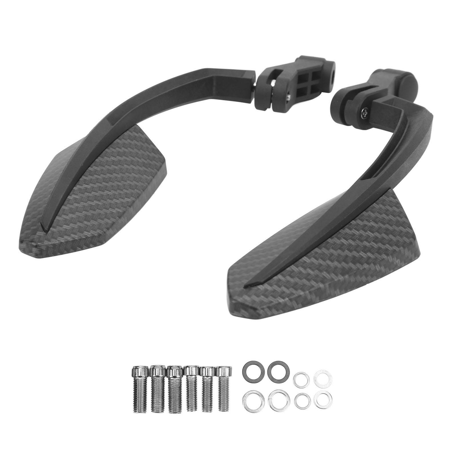 

1 пара зеркал заднего вида для мотоцикла в стиле углеродного волокна, вращающиеся боковые зеркала, замена для Aprilia