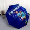 Football Player, Number 17 Automatic Opening and Closing Umbrella, Compact Travel Umbrella, Lightweight and Portable, Suitable for Beach Com