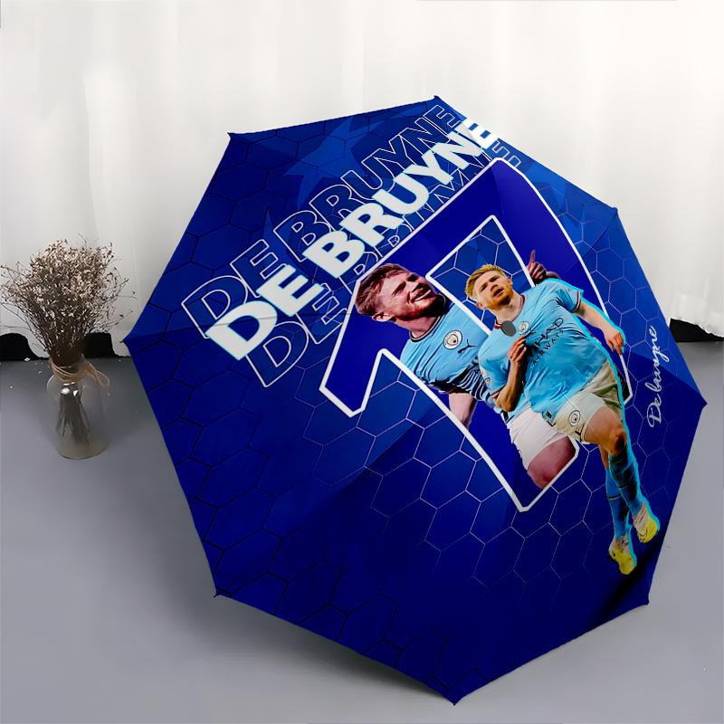 Football Player, Number 17 Automatic Opening and Closing Umbrella, Compact Travel Umbrella, Lightweight and Portable, Suitable for Beach Com