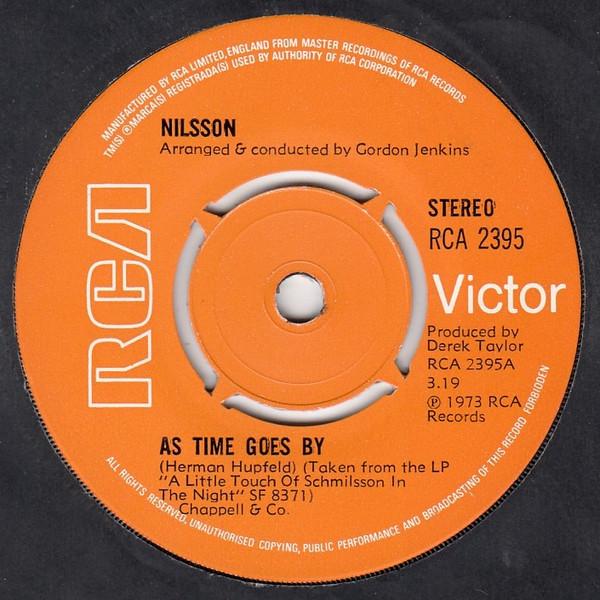 

7inch Record HARRY NILSSON - As Time Goes By RCA2395 RCA Victor 1973 UK Rock Used