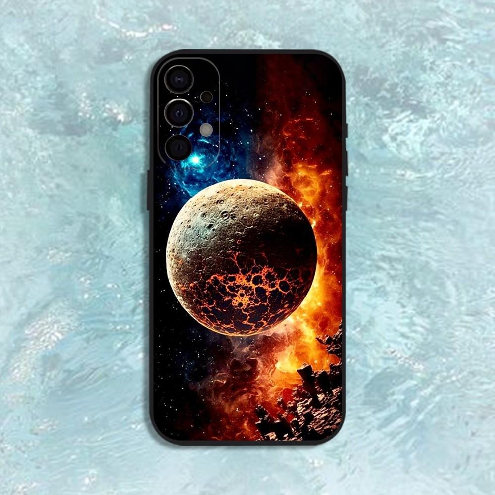 Saturn Solar system Phone Case For Samsung S25,S24,S21,S22,S23,S30,Ultra,S20,Plus,Fe,Lite,Note,10,9,5G Black Cover