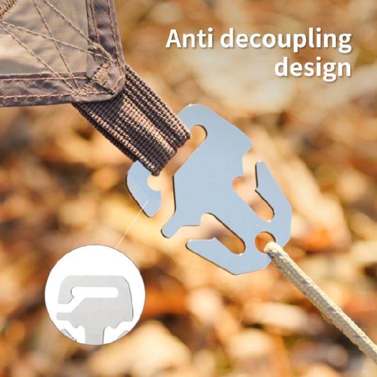 Stainless Camping Tent Wind Rope Buckle Outdoor Knot Tool Guyline Wind Rope Cord Adjuster Fast Knot Knotting Buckle