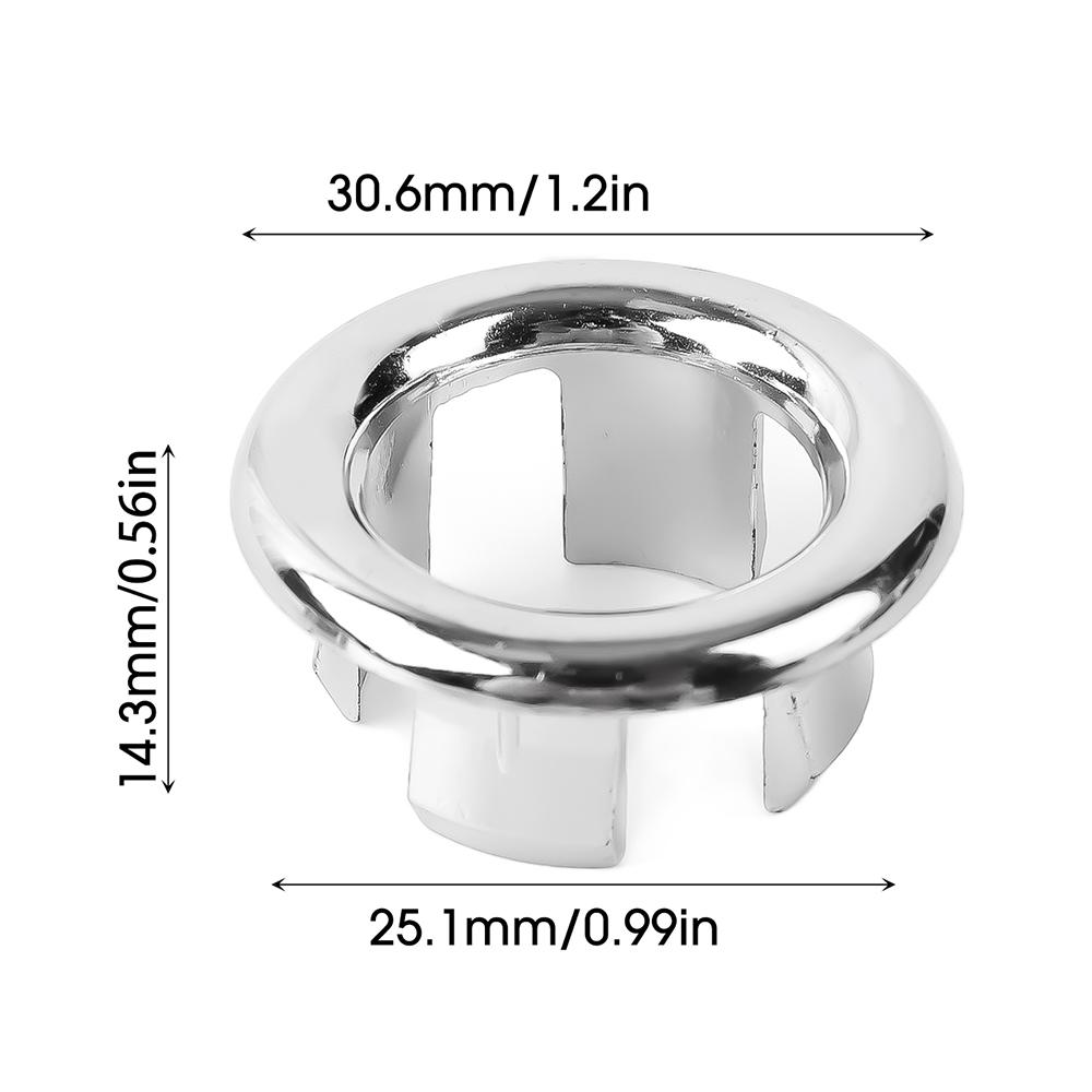 4/1 Stück Badezimmer Waschbecken Armatur Spülbecken Überlauf Abdeckung Ersatzloch Abdeckkappe Ring Zierleiste Bad Waschbecken Abflusskappe Badezimmer Zubehör