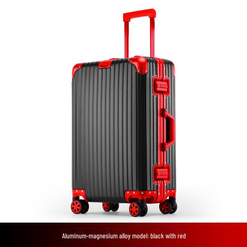 20-Inch Unisex Carry-On Suitcase with Aluminum-Magnesium Alloy, Combination Lock & Universal Wheels