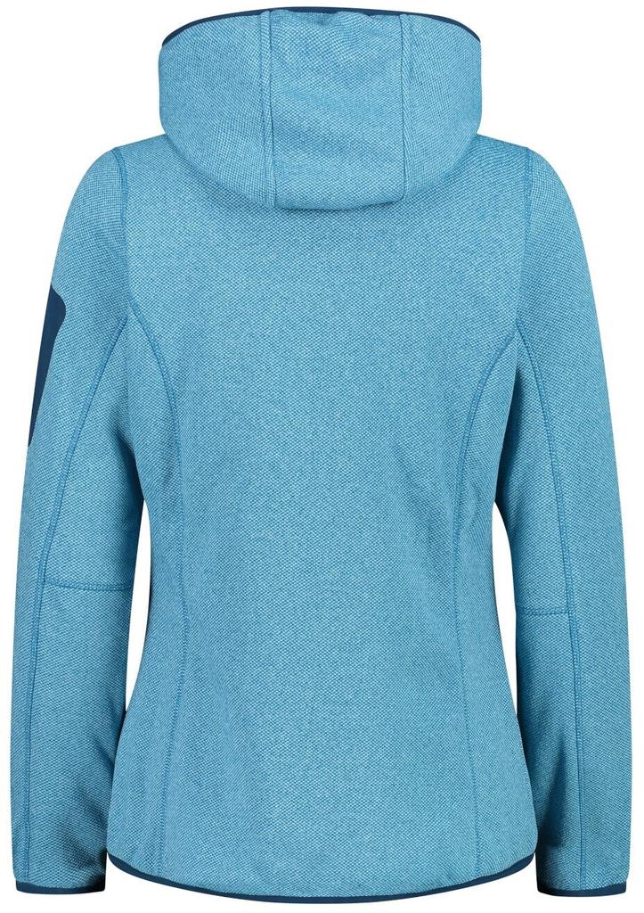 Jacket CMP Woman Fleece Jacket Fix Hood (3H19826) Jade/onyx/majolica