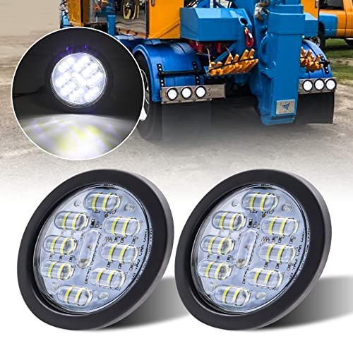 

Светодиодный задний фонарь для грузовика, круглый, линза 6D, совместимый с напряжением 24 В, для прицепа, автомобильный стоп-сигнал, резиновое кольцо, герметичный, полностью водонепроницаемый, универсальный, белый,