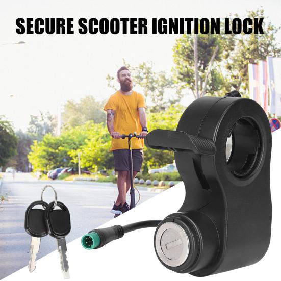 Electric Scooter Ignition Lock with Keys Easy To Use E-scooter Throttle Accelerator Starter Switch Lock for Kukirin G2 Pro/G2 Max
