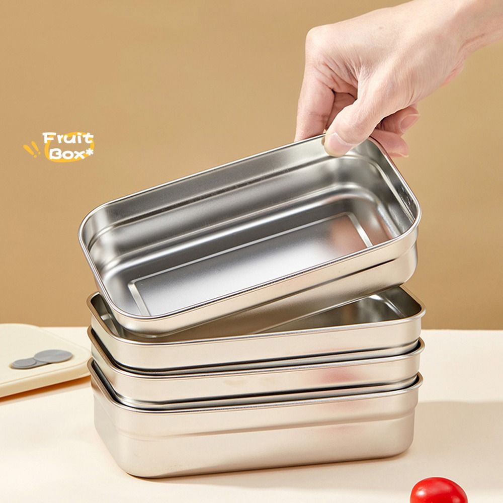 Single/Double Compartment Sealed Salad Container Silicone Seal Travel Food Tray  Picnic