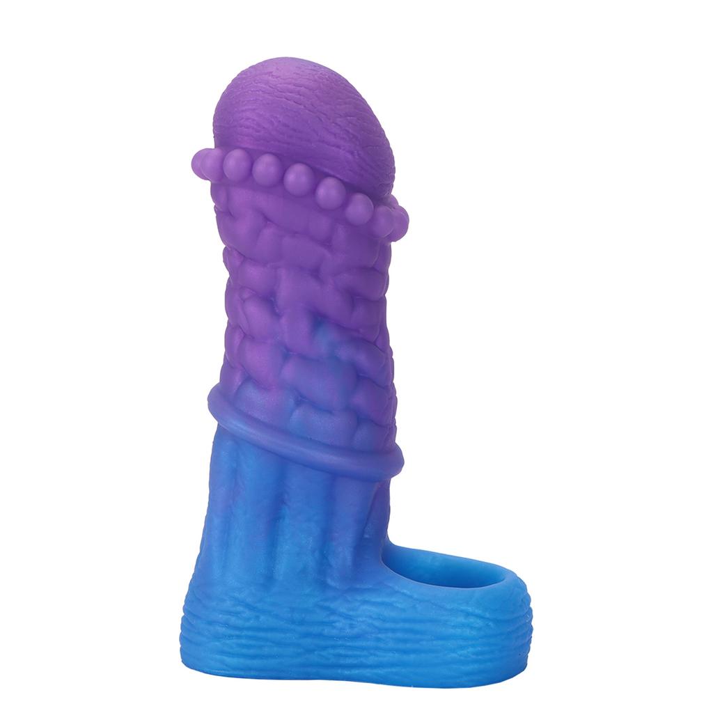Penis Ring Male Realistic Penis Sleeve Extender Cock Sleeve Dick Enlargement Delay Ejaculation Cock Ring Reusable Condom Sex Toy
