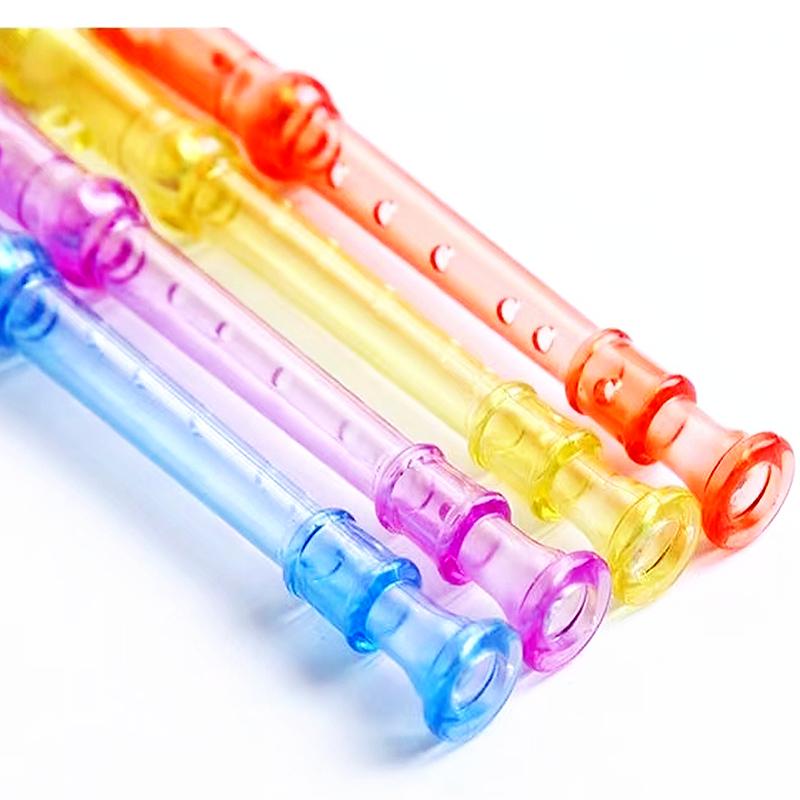 5/10/15PCS Mini Colorful Transparent Flute Musical Whistle Toys for Kids Birthday Party Gift Pinata Stuffed Boys Girls Prizes Favors