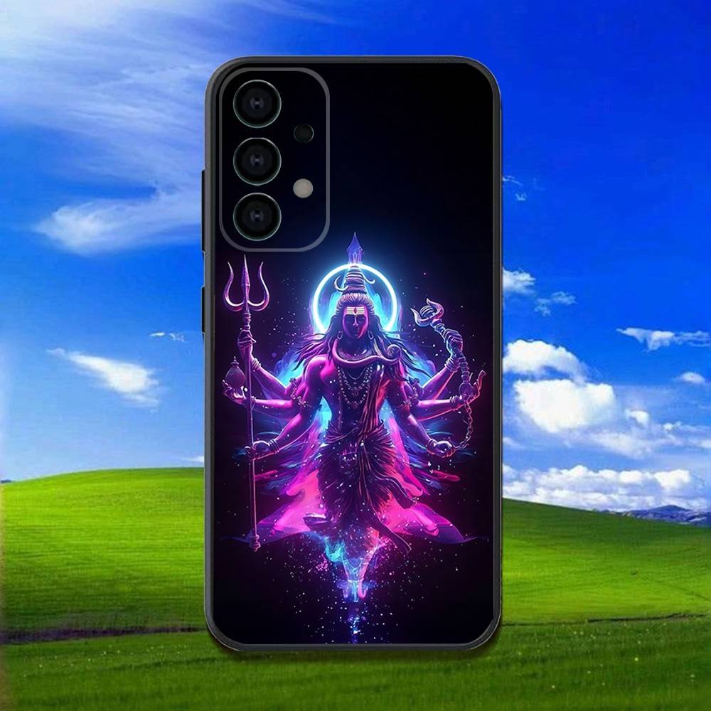 Phone Case For Samsung Galaxy A13,A21s,A22,A31,A32,A52,A53,A71,A80,Lord Shiva Mahadev Soft Black Shell