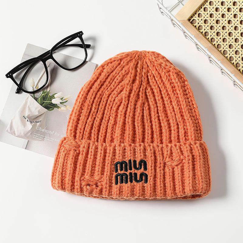 Gestrickte Warme Mütze Damen Pullover Ohrenschützer Konfinement Winddichte Mütze Outdoor Radfahren Sport Wollmütze Tide