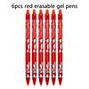 Set of Retractable Gel Pens with a 0.5Mm Tip, Perfect for Correcting Mistakes with Washable Barrels. Including 6 Erasable Pens