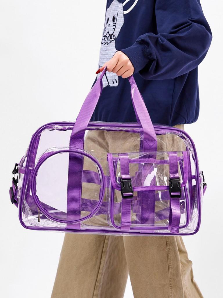 Borsa Trasparente da Viaggio per Esterni - Grande Capacità, PVC Impermeabile per Palestra e Nuoto