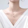 New Arrival Fresh Blue Crystal Star Temperament 925 Sterling Silver Jewelry Full Crystal Curved Moon Exquisite Necklaces XL245