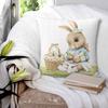 Easter Baby Rabbit With Eggs Pillow Cover Morden Pillow Case For Chair Sofa Home Decoration Cushion Cover Graphic Pillowcases