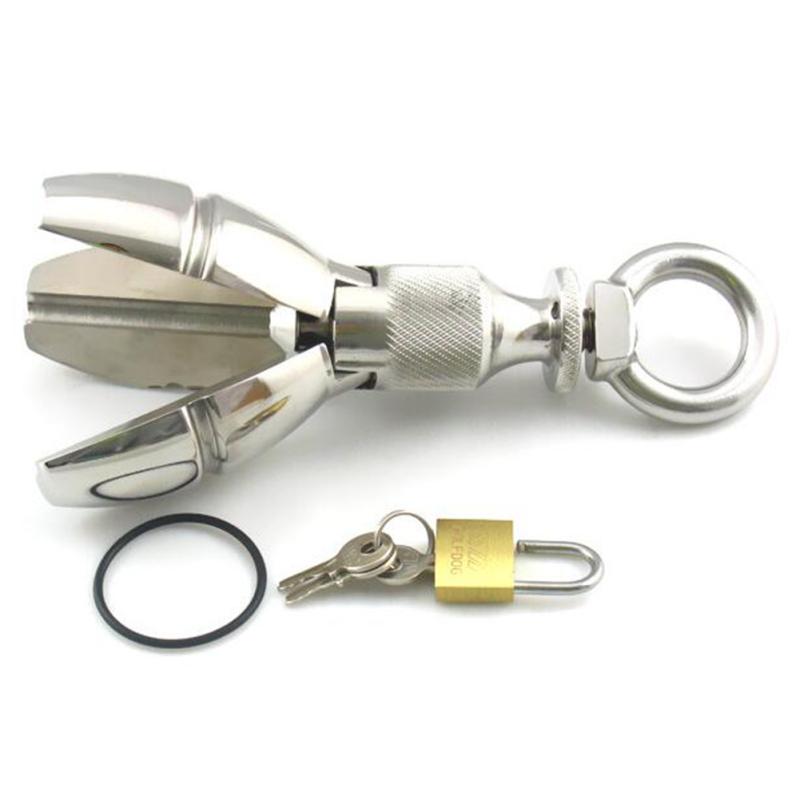 Zámek anální zátky z nerezové oceli Otočit Otevřený Expension Cudnost pro zábrany Slave Ass Hole