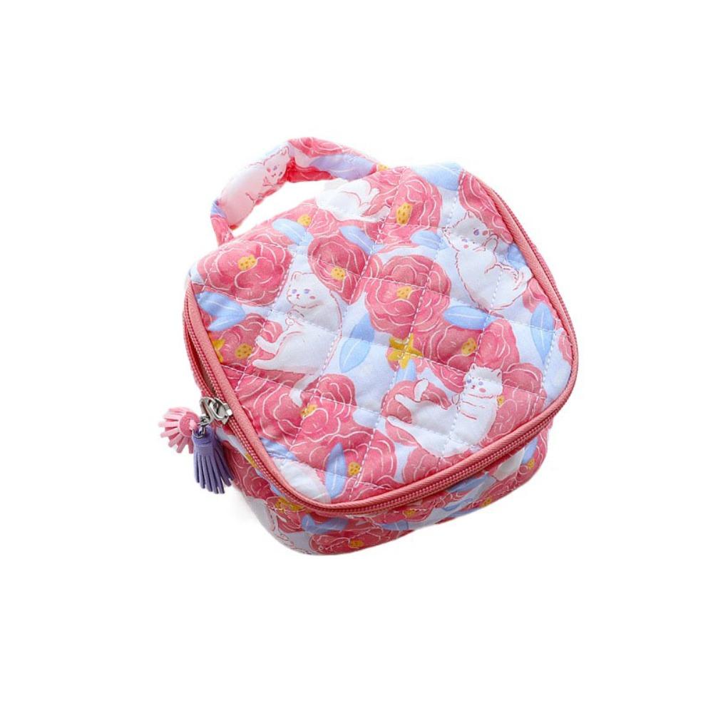 

Multipurpose Handheld Cosmetic Bag Protection Case Toiletries Organizer Cat Makeup Bag Outdoor розовый