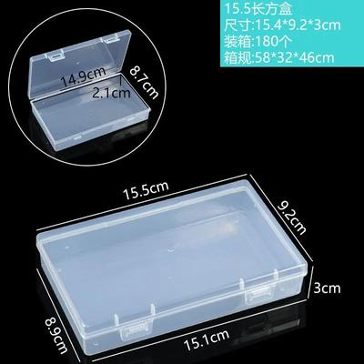 PP Plastic Rectangular Storage Box - 15.5 9.2 3 Cm, Small Container for Desk Drawers, Kitchen Counter, or Bathroom