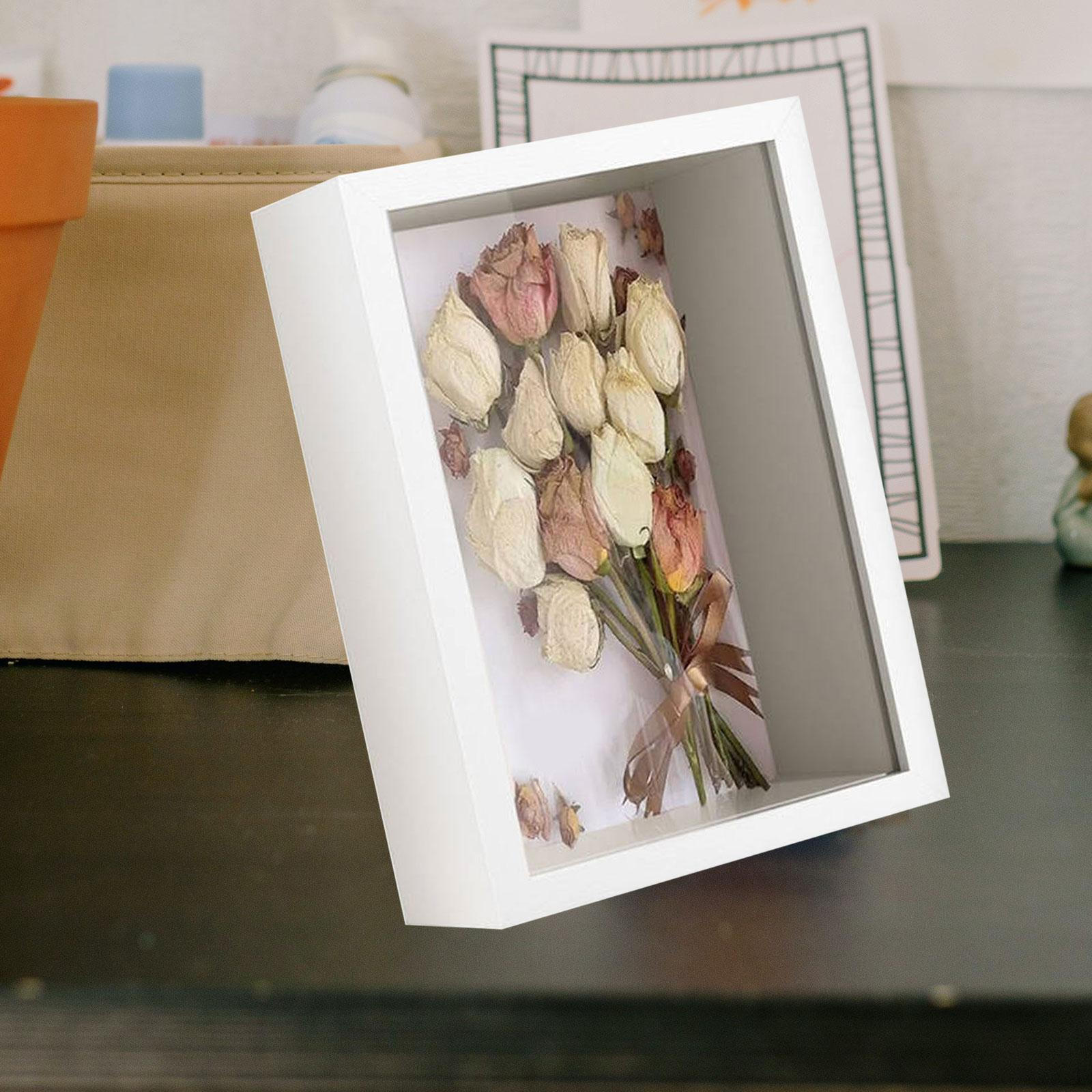 

Рамка своими руками, витрина, внутренняя глубина 5 см, фоторамка для памятных вещей, произведения искусства, White