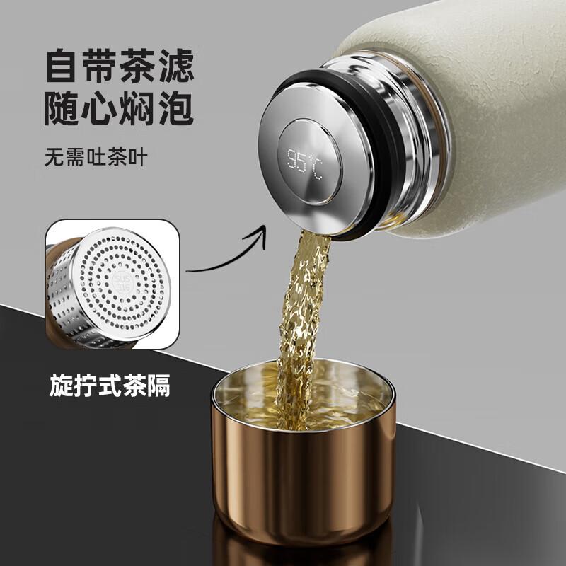 

TOMIC Smart Ceramic Lined Insulated Tea Infuser Bottle