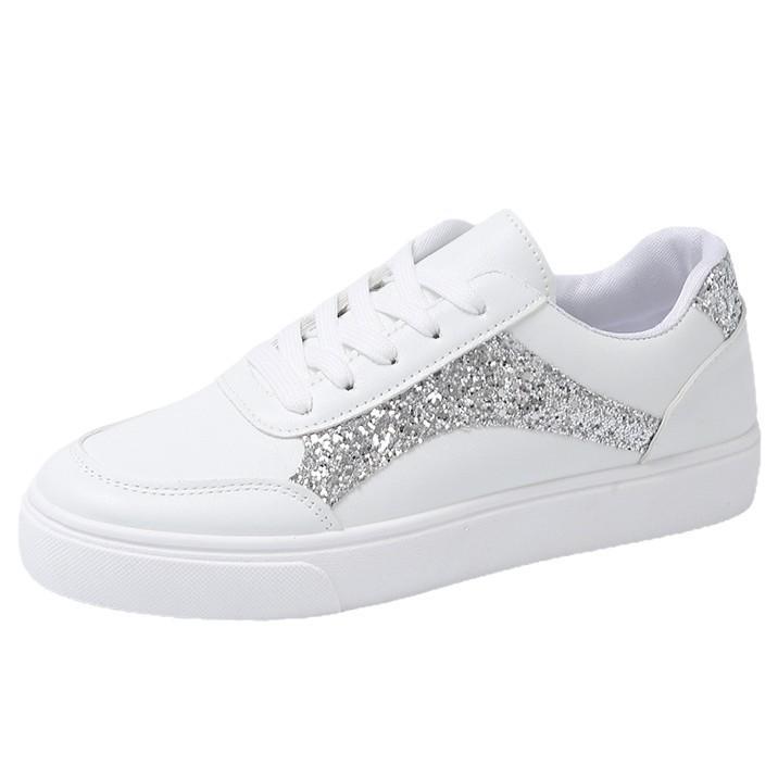 Little White Shoes Women's 2025 New Popular Spring Breathable Thin Thick Sole Lightweight with Skirt Sports and Leisure Board Shoes