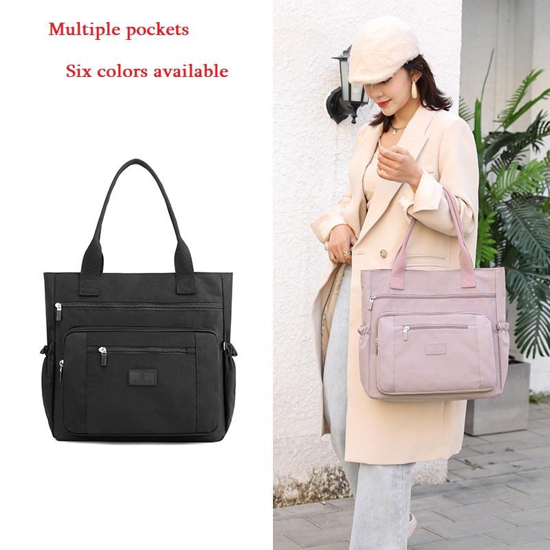 Vodotěsná nylonová taška přes rameno Dámská Velkokapacitní Tote Bag Módní taška s rukojetí Nákupní taška Cestovní kabelka a kabelka