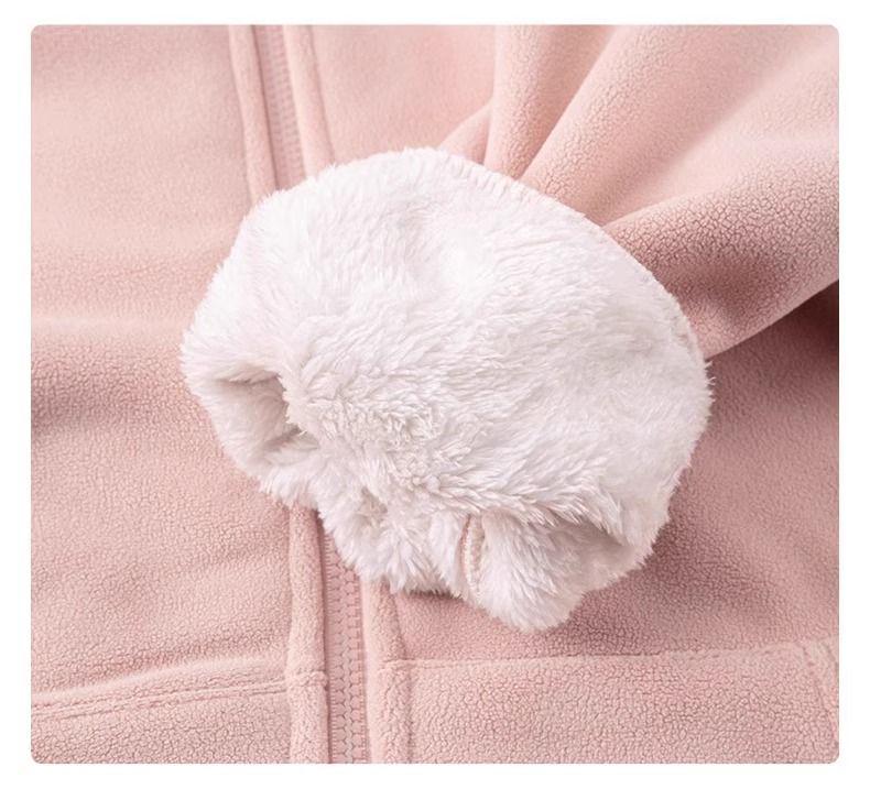 Women's Oversized Fleece-Lined Sweatshirt Jacket - New Winter Style, Lamb Fleece, Trendy Cardigan Top