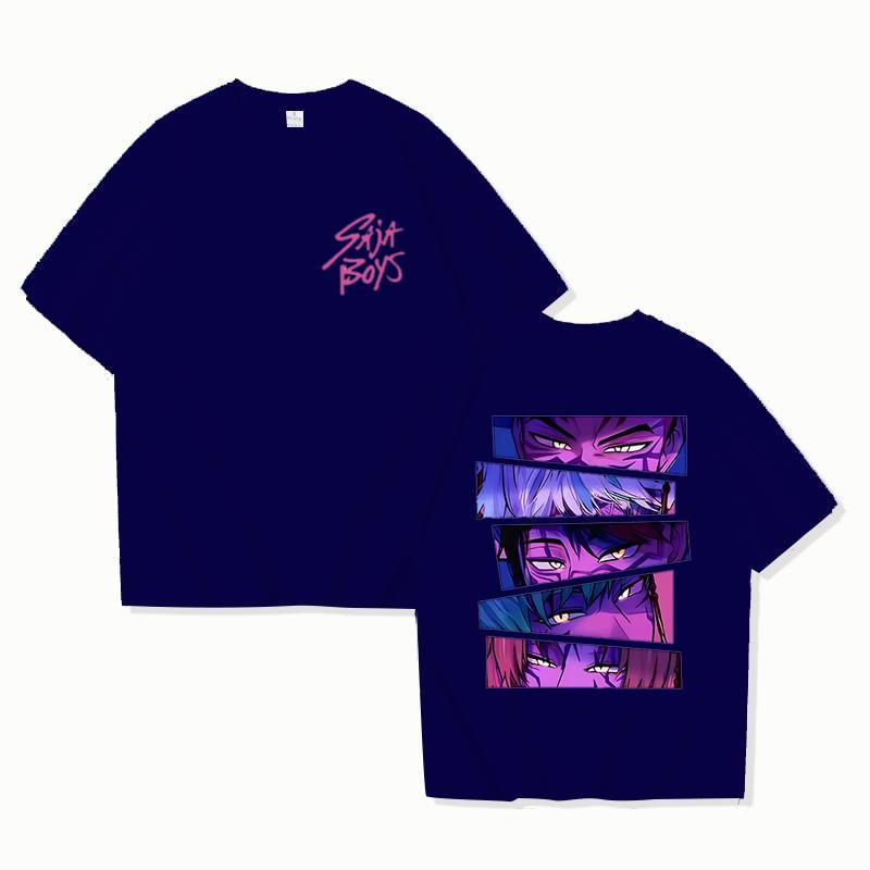 Kpop Demon Hunter Saja Boys T-shirt Unisex Harajuku O-neck Casual Anime T-Shirt Tops