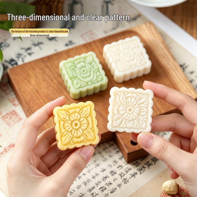 Mid-Autumn Festival Mooncake & Pastry Baking Press Mold Tool for Ice Skin and Green Bean Cake