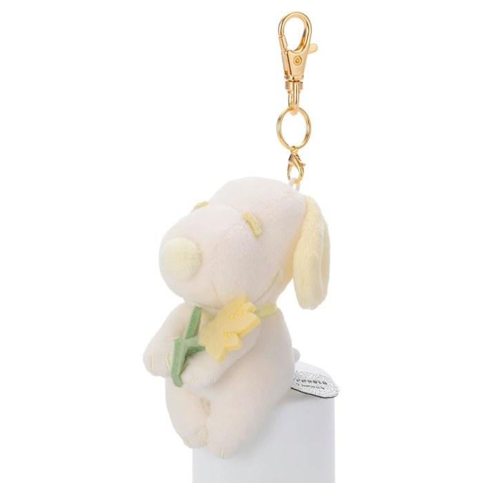 TAKARA TOMY ARTS Peanuts Chokkori Thank You Mascot Snoopy (Freesia) Approx. 10cm Height, Purple and White