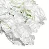 Artificial Silk Flower Row – Dahlia, Rose & Hydrangea – 39.4 Inch Realistic Faux Flowers for Wedding, Party & Home Decor – White