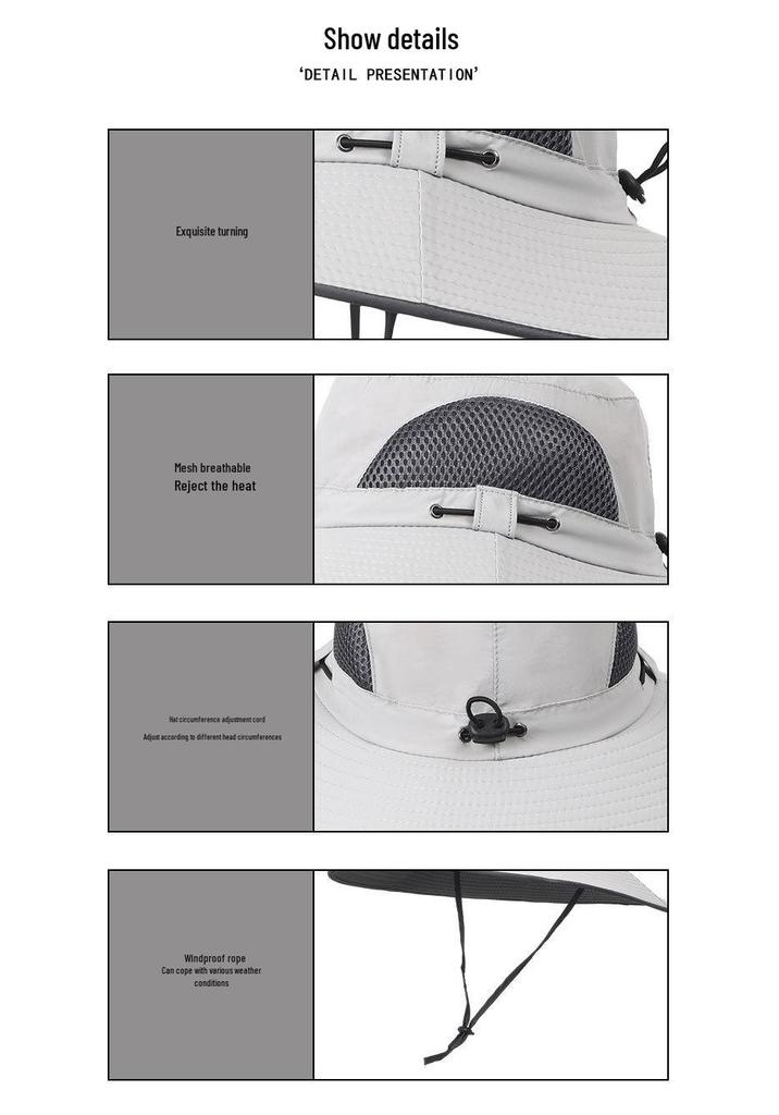 Men's Solar-Powered Sun Hat with USB Fan for Outdoor Summer Activities
