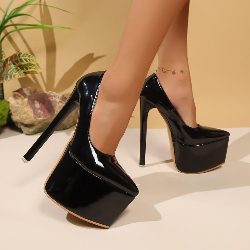 Night club high heels women. Cm thin heel water table sexy super high heel single shoes shallow mouth pointed head catwalk single shoes women