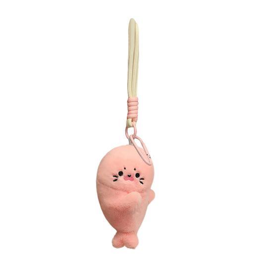 Magnetischer Robben Plüsch Schlüsselanhänger, Niedlicher Stofftier Schlüsselanhänger, Weiches Robben Plüschtier für Tasche Handtasche, Kühlschrankmagnet Geschenk für Mädchen