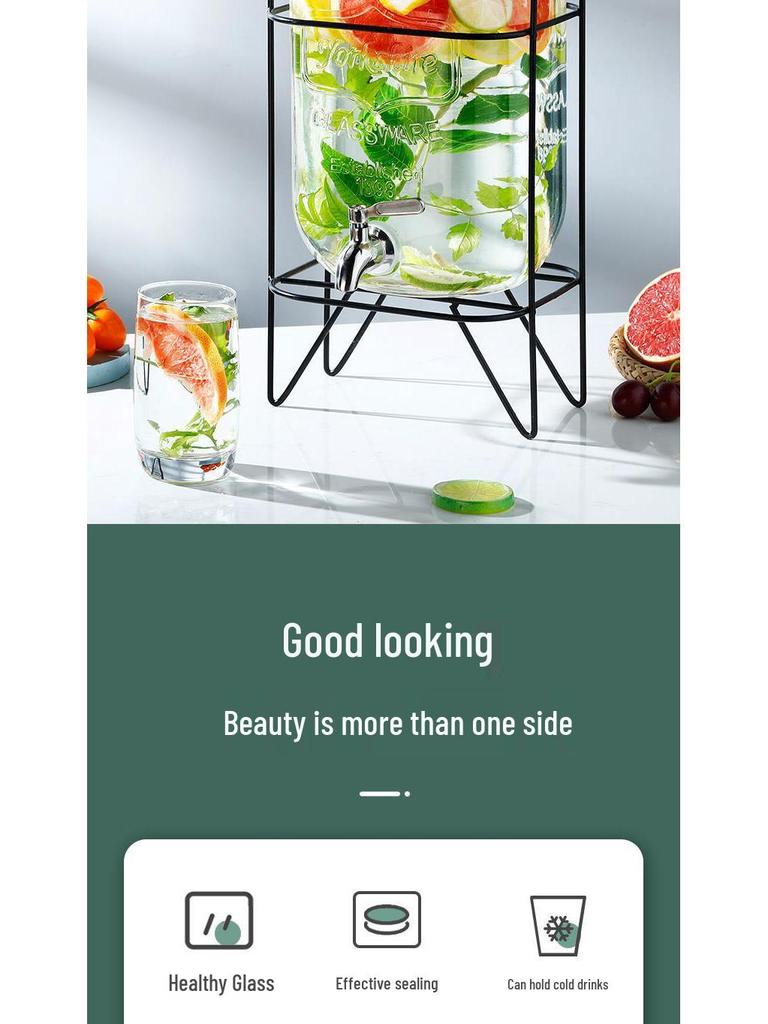 Cola Beverage Bucket with Faucet - Ideal for Lemon Juice, Fruit Tea, Cocktails, and Cold Water