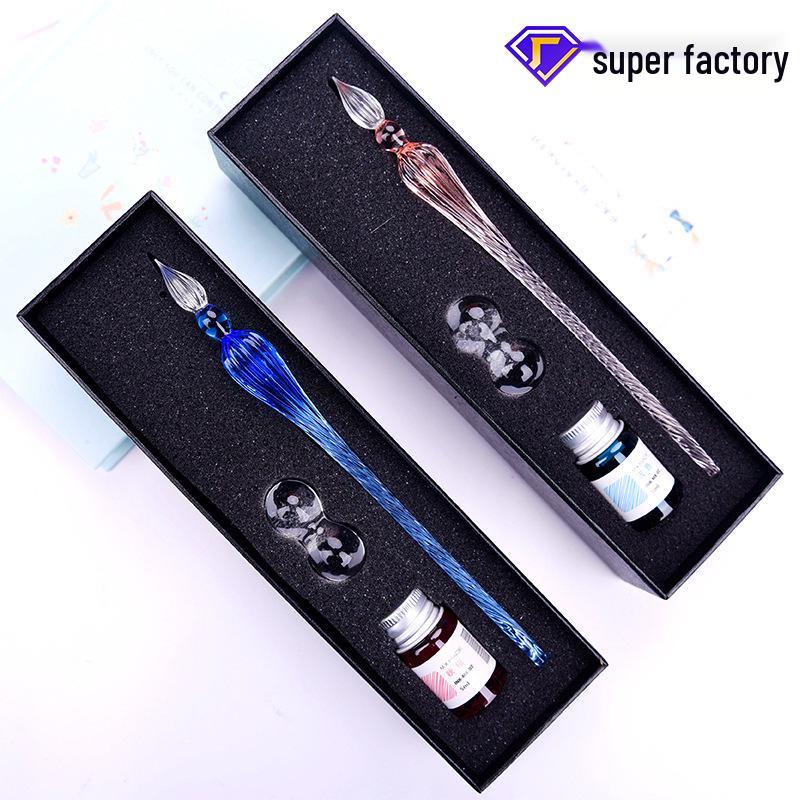 Creative Glass Signature Pen - Gift for Friends' Birthdays, Elegant Gift Box Included