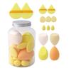 14Pcs/Set Makeup Sponge Kit Latex-Free Foundation Blending Liquid Powder Cream Application Cotton Powder Puff Mini Beauty Sponge Makeup Tools