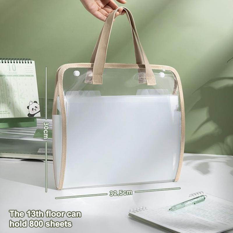 A4 Portable Accordion File Organizer 13 Pocket Expanding File Folder School Office Student Supplies Business Document Organizer A4