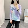 Ice Silk Quick Dry Long Sleeve T-Shirt Women Breathable Elastic Slim Base Top Outdoor Running Casual Tee