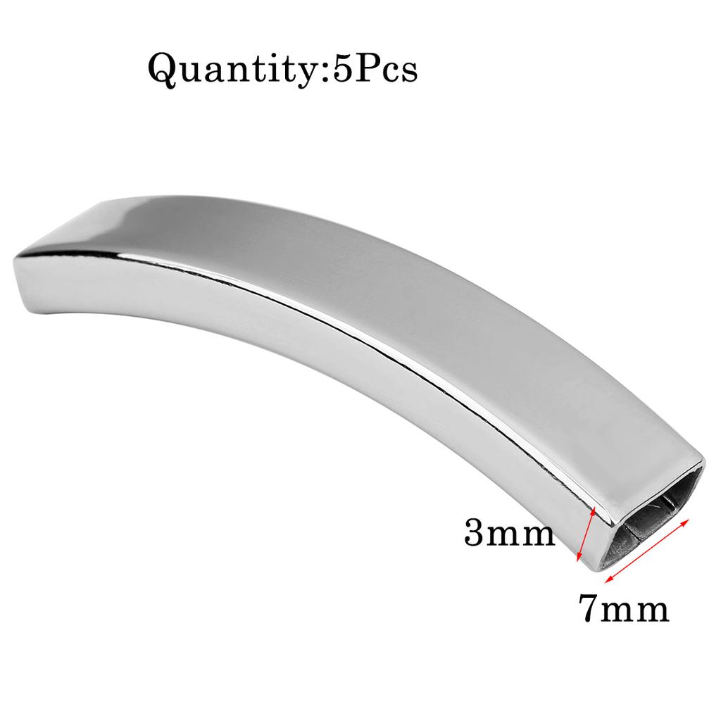 Stainless Steel Curved Tube For Jewelry Making Gold Color Straight Beads Connector Bracelet Necklace Diy Jewelry Finding