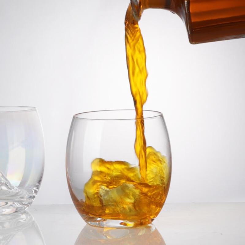 Crystal Iceberg Egg Whiskey Glasses (Set of 2)