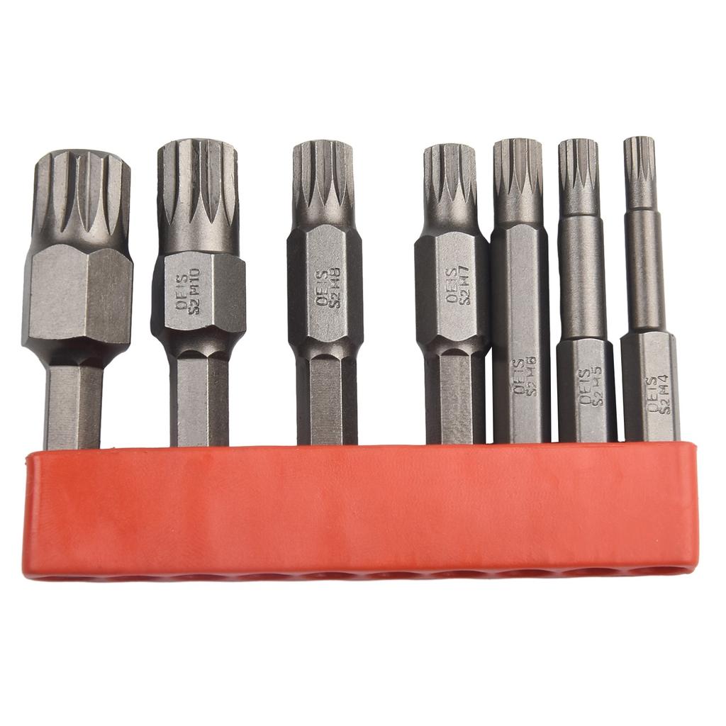 High Hardness Screwdriver Bits Silver 12 Point Alloy Steel