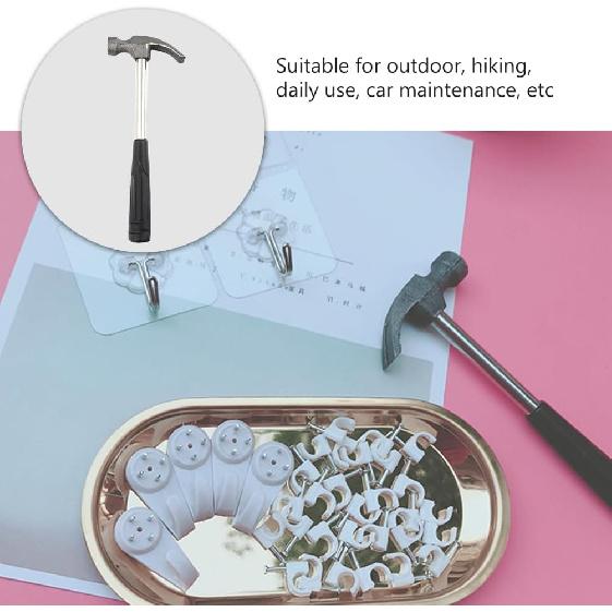 Garneck 5PCS Mini Claw Hammer Rubber Handle Household Carpet Wall Nail Remover With Non-Slip Shock Absorber For Home