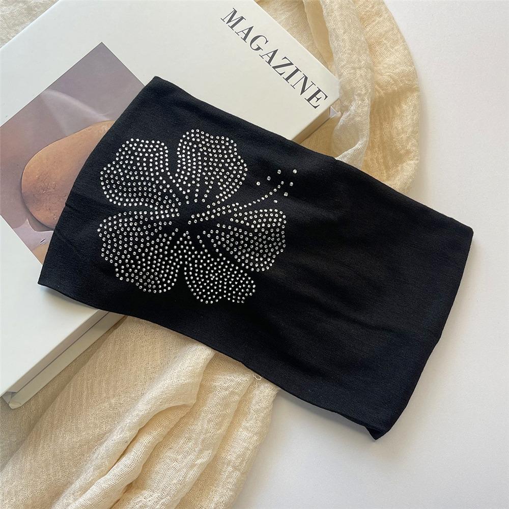 Trendy Elastic Hairband Stretchy Solid Color Turban Photo Shoot Y2K Hair Accessories for Women