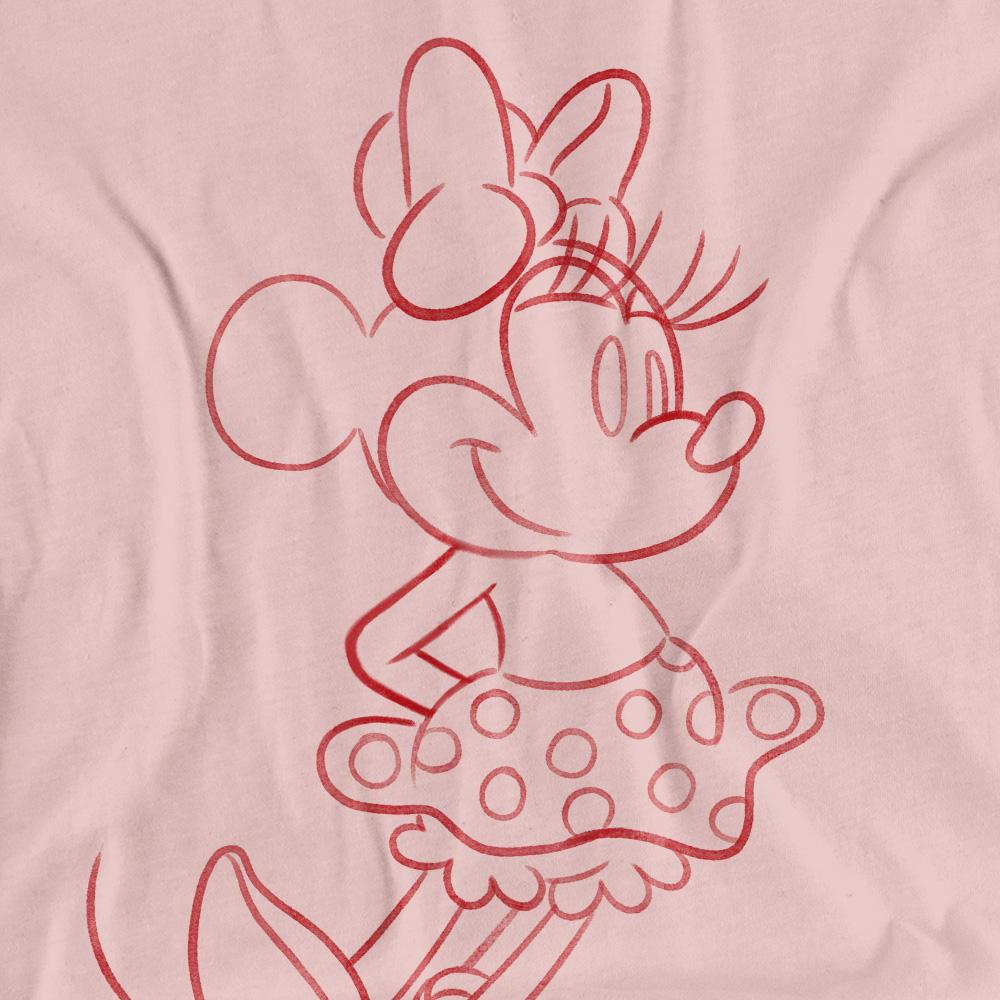 Disney Classics Unisex Adult Minnine Mouse Sketch T-Shirt