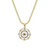 Cross-border Bohemian Evil Eye Necklace - Zircon, Brass, Gold-plated Pendant