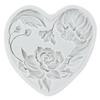 Heart Silicone Molds Love Heart Rose Flower Fondant Mold Relief Flower Mold Cake Decorating Tools Cupcake Topper Candy Chocolate Gumpaste Mold