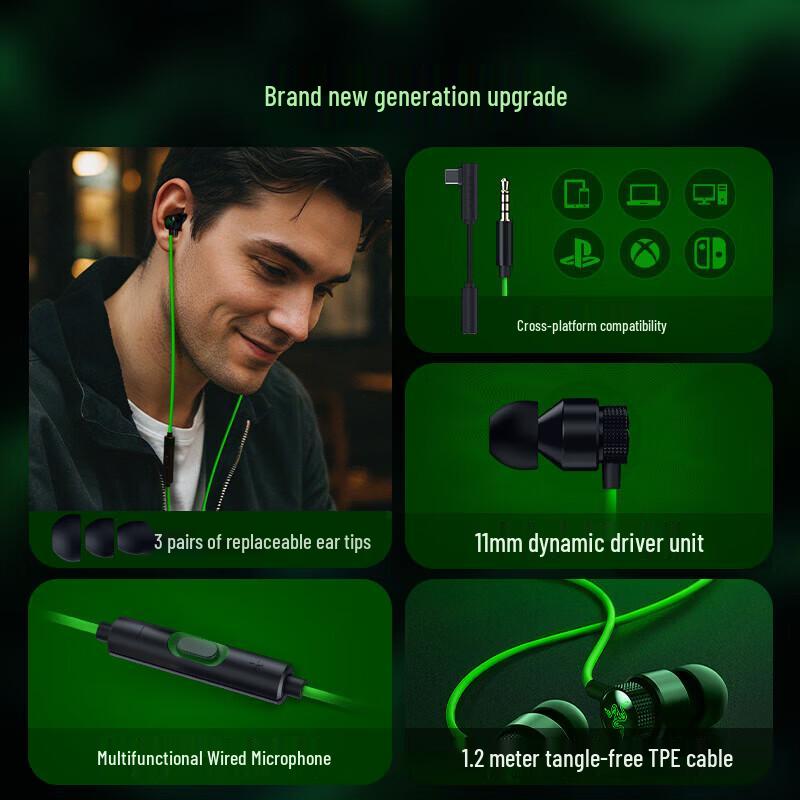 Razer Hammerhead V3 Kabelová herní sluchátka do uší