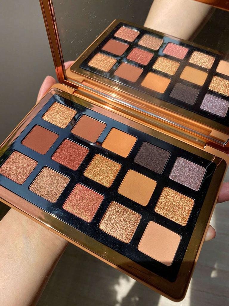 15-Color Eyeshadow Palette, Matte Shimmer Long-Lasting Eye Shadow With Mirror Eyeshadow Eye Makeup